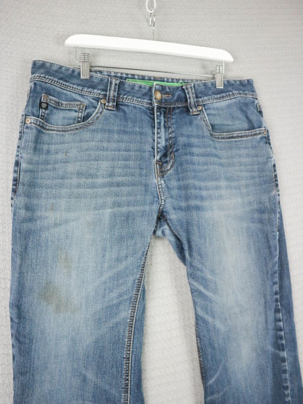 Rock & Roll Pistol Straight Regular Fit Denim Jeans M1P1761 37x31 - Picture 3 of 11